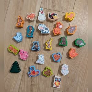 Colorful Wooden Animal and Character Blocks By Haba